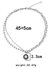 Load image into Gallery viewer, Stainless Steel Irregular Geometry Smiley Face Fashion Pendant Necklace