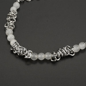 Stainless Steel Cat's Eye Stone Knot Trend Bracelet