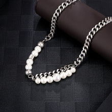 Load image into Gallery viewer, Stainless Steel Block Pearls Minimalism Fashion Necklace