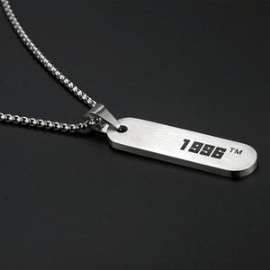 Stainless Steel Customized Year Trend Pendant Necklace