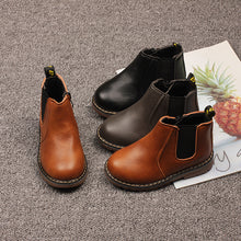 Load image into Gallery viewer, Girls&#39; Martin boots Spring and autumn new boys&#39; ankle boots British solid color single boots plus cotton warm boots