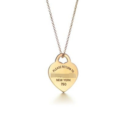 T home Seiko high quality single heart necklace fashion personality love jewelry hot sale