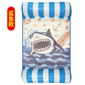 Cross border mesh floating bed inflatable hammock water collapsible back floating bed water inflatable deck chair inflatable floating row