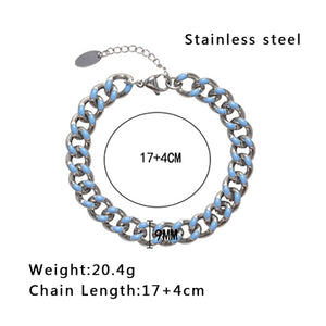 Stainless Steel Geometry Splicing Minimalism Bracelet