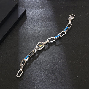 Stainless Steel European and American High-level Hip Hop Lightning Bracelet