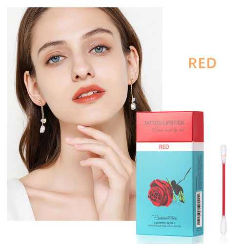 Cross-border new products cotton swab lip gloss cigarette box lip glaze dyed lip liquid lip gloss