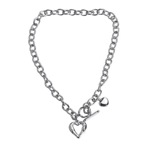 Stainless Steel Hollow Heart INS Minimalist Cold Style Necklace