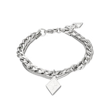 Load image into Gallery viewer, Stainless Steel Double Layer Geometric Rhomb Bracelet