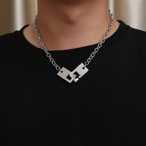 Stainless Steel 808bass Square Buckle Trend Necklace