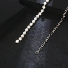 Load image into Gallery viewer, Stainless Steel Chain Splicing Pearls Pink Diamond Love Pendant Necklace