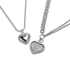 Stainless Steel European And American Retro Love Trend Pendant Necklace