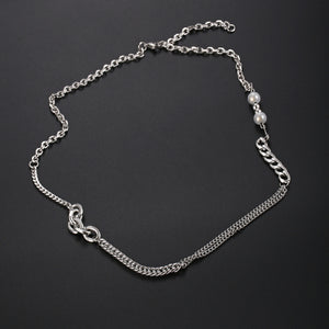 Stainless Steel Pearls Splicing Necklace