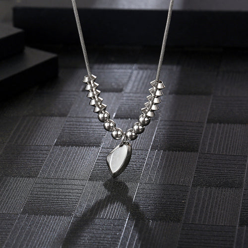 Stainless Steel Geometry Beaded Trend Fashion Necklace
