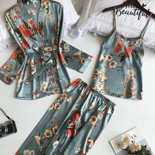 Load image into Gallery viewer, home dress three sets of fashion comfortable lace lace pajamas wholesale