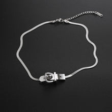 Load image into Gallery viewer, Stainless Steel Belt Buckle Minimalism Necklace