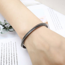 Load image into Gallery viewer, Stainless Steel European and American Vintage Twisted Spiral Never Give Up Open Fashion Bracelet