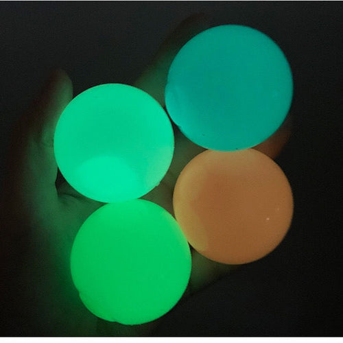 Sticky wall ball luminous luminous ball relief elastic ball suction ceiling ball to catch indoor parent-child sticky target 6cm ball