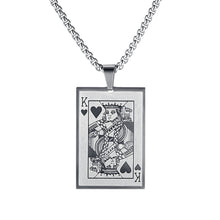 Load image into Gallery viewer, Creative Design Poker Heart K Stainless Steel Pendant Necklace