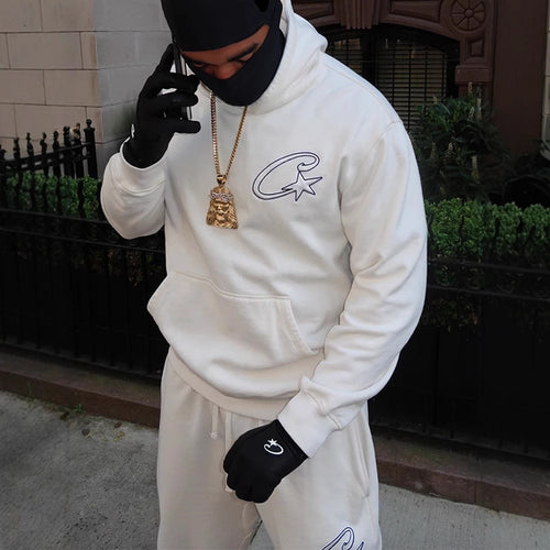 American hip hop corteiz printed hoodie couple street sweatpants casual sweatpants