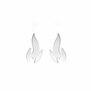 Stainless Steel Flame Trend Stud Earring