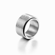 Load image into Gallery viewer, Stainless Steel Buddhist Heart Sutra Rotating Fashion Ring
