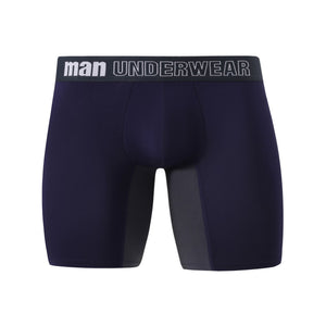 Men's bamboo fiber color long underwear men's thin sports breathable mid-waist loose boxers summer