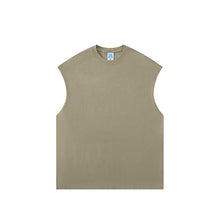Load image into Gallery viewer, 【1+100+100】 Spring and summer heavy 305G earth color FOG sleeveless vest men&#39;s top