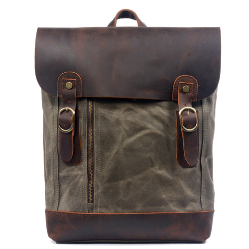 Outdoor travel backpack hard wax canvas backpack new outdoor anti-male and female travel bag