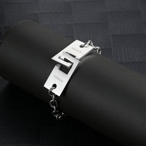 Stainless Steel 808bass Square Buckle Trend Bracelet