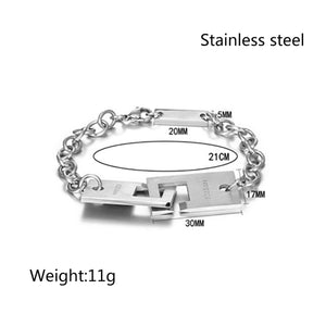 Stainless Steel 808bass Square Buckle Trend Bracelet