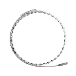 Stainless Steel Pig Nose Chain Tassel Square Trend Pendant Necklace