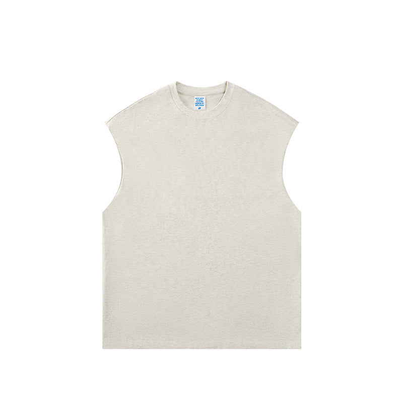 【1+100+100】 Spring and summer heavy 305G earth color FOG sleeveless vest men's top