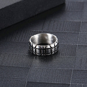 Stainless Steel Retro Personalized Pattern Ring