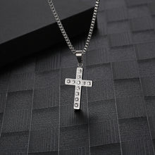 Load image into Gallery viewer, Stainless Steel Diamond Cross Hip Hop Pendant Necklace