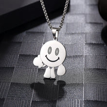 Load image into Gallery viewer, Stainless Steel Cartoon Smiling Face Little Man Pendant Necklace