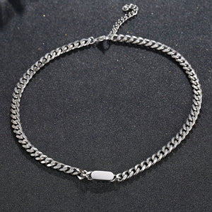 Stainless Steel Cuban Men And Women Trend Chain Necklace