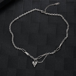 Stainless Steel Love Splicing Fashion Necklace