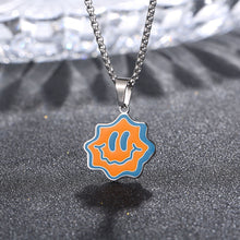 Load image into Gallery viewer, Stainless Steel Cartoon Smiley Face Pendant Necklace