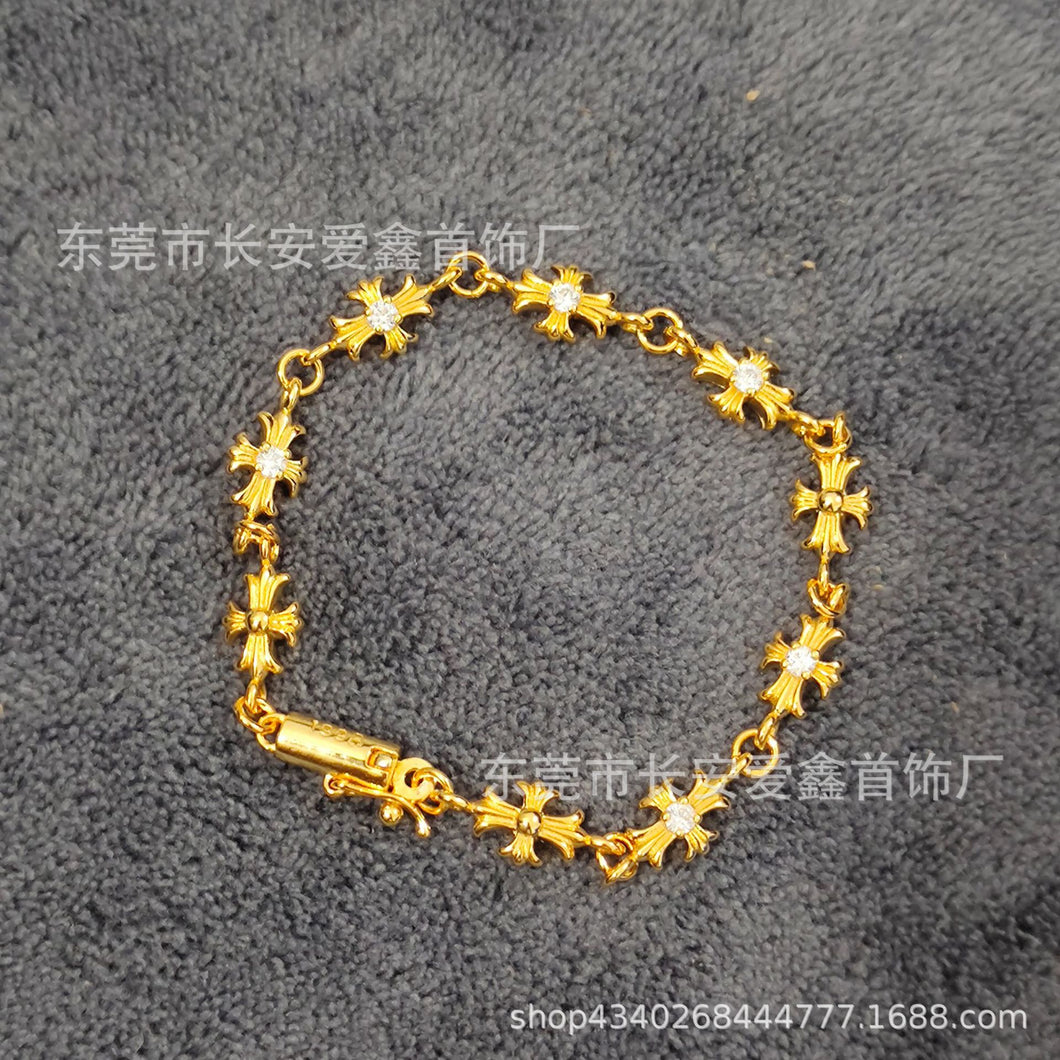 Chrome Hearts 22K Diamond Cross [Bracelet]