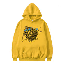 Load image into Gallery viewer, Hip hop hoodie for men and women WUNNA spider web sweatshirt hoodie