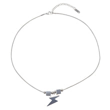 Load image into Gallery viewer, Stainless Steel Block Lightning Pendant Necklace