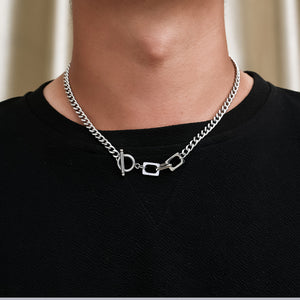 Stainless Steel Geometry Square Minimalism Fashion Necklace