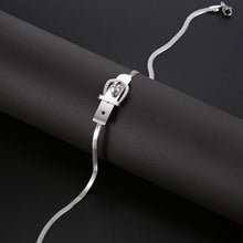 Load image into Gallery viewer, Stainless Steel Belt Buckle Minimalism Necklace