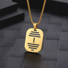Load image into Gallery viewer, Stainless Steel Hollow Dumbbell Minimalism Pendant Necklace