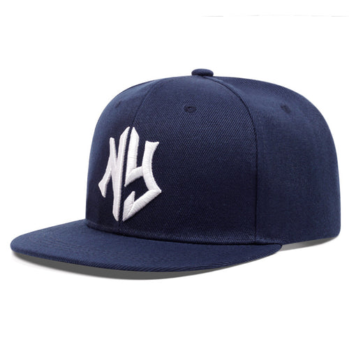 Men's and women's flat brim hats Street embroidered letters NY Hip hop hats Summer fashion sports baseball caps