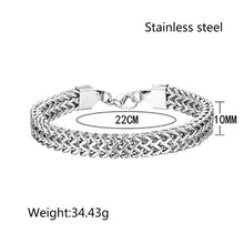 Load image into Gallery viewer, Stainless Steel Double Layer Trend Fashion Bracelet For Men And Women