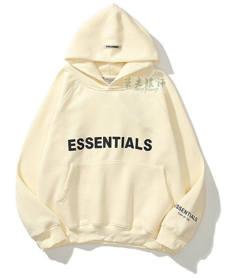ESSENTIALS Letter printed hoodie for men and women High street group build cultural sweater fashion coat