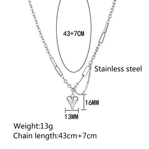 Stainless Steel Love Splicing Fashion Necklace