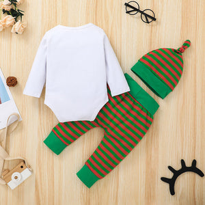Cross-border Amazon eBay children's wear new children's triangulation Ha Yi + pants + hat three-piece set autumn style