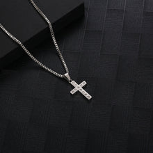 Load image into Gallery viewer, Stainless Steel Diamond Cross Hip Hop Pendant Necklace